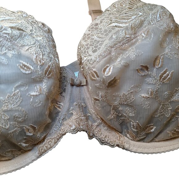 Wacoal Renaissance Rose Underwire Lace Bra Womens 40D Embroidered Floral - Picture 2 of 16
